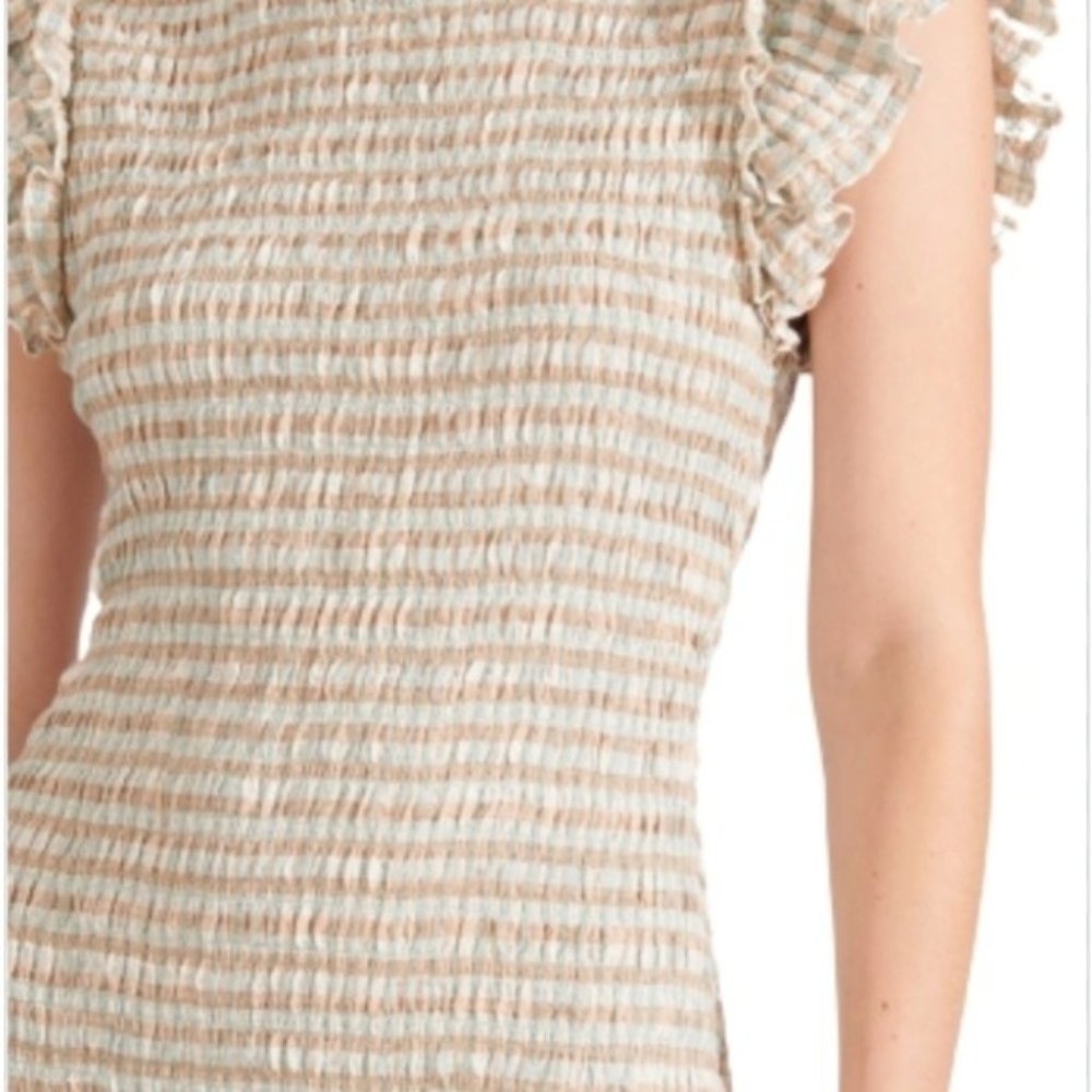 Veronica RUFFLE HEM CICI SMOCKED DRESS NEW W/TAG - Picture 4 of 14